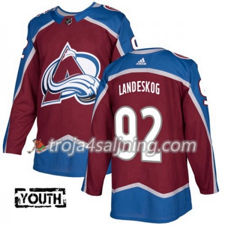 Colorado Avalanche tröja Gabriel Landeskog 92 Adidas 2017-2018 Burgundy Röd Authentic - NHL Tröjor Barn